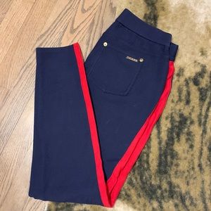 Michael Kors pull on legging navy with red strip